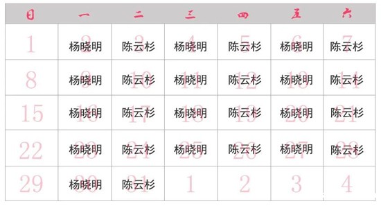 sararz妇产3月坐诊表