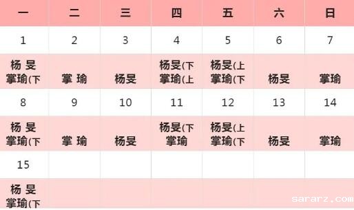 妇产专家坐诊表